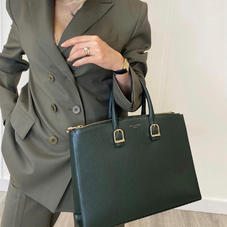 Madison Tote in Evergreen Pebble