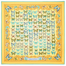 Butterfly Silk Scarf in Meadow Pure Silk Twill