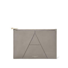 Large Essential 'A' Pouch in Warm Grey Pebble