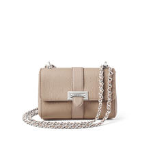 Micro Lottie Bag in Soft Taupe Pebble