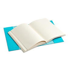 A5 Refillable Leather Journal in Deep Shine Aqua Small Croc