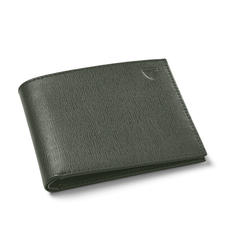 8 Card Billfold Wallet in Dark Green Saffiano