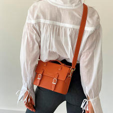Sasha Satchel in Marmalade Pebble