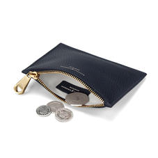 Small Essential Flat Pouch in Navy Pebble