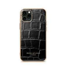 iPhone 11 Pro Case in Deep Shine Black Croc