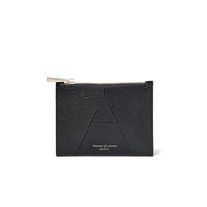 Small Essential 'A' Pouch in Black Pebble