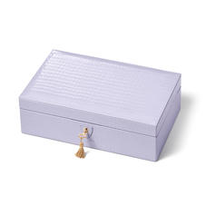 Savoy Jewellery Box in Deep Shine English Lavender Small Croc