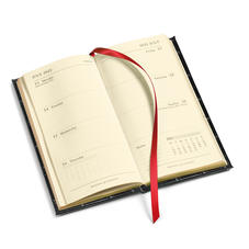 Slim Pocket Leather Diary in Deep Shine Black Croc