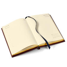 A5 Day to Page Leather Diary in Deep Shine Black Croc
