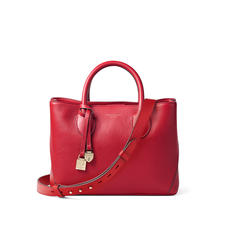 Midi London Tote in Cherry Pebble