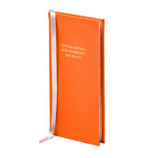Aspinal Social Responsibility Diary in Bright Orange Saffiano