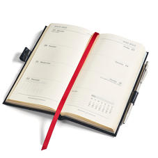 Slim Pocket Diary with Pen in Cornflower Small Croc