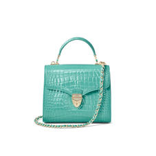 Midi Mayfair Bag in Chalkhill Blue Patent Croc