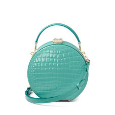 Hat Box in Chalkhill Blue Patent Croc