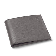 8 Card Billfold Wallet in Grey Saffiano