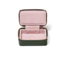 Small Travel Jewellery Case in Evergreen Pebble