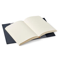 A5 Refillable Leather Journal in Navy Pebble