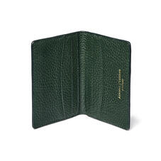 Double Fold Credit Card Holder in Evergreen Pebble