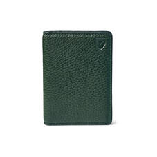 Double Fold Credit Card Holder in Evergreen Pebble