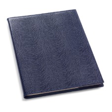 A4 Refillable Leather Journal in Navy Lizard