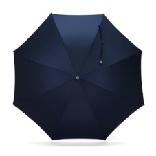 Walking Length Automatic Umbrella with Maple Wood Handle in Navy Blue