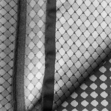 Savile Row Silk Twill Pocket Square in Silver & Charcoal