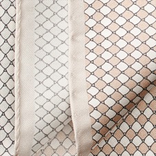 Savile Row Silk Twill Pocket Square in Champagne & Silver