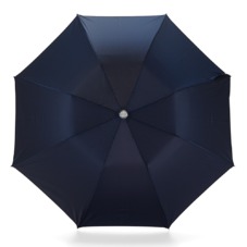 Mens Compact Umbrella with Wooden Handle in Navy Blue