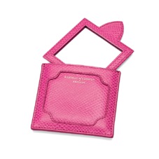 Marylebone Compact Mirror in Raspberry Lizard