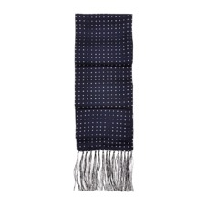 Men’s Polka Dot Silk Scarf in Navy