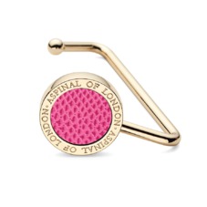 Aspinal Handbag Hook in Raspberry Lizard