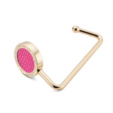 Aspinal Handbag Hook in Raspberry Lizard