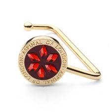 Aspinal Handbag Hook in Gold Snake Leather & Multi Coloured SWAROVSKI ELEMENTS