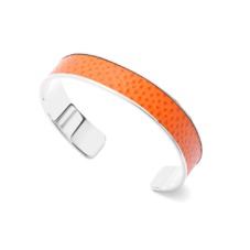 Cleopatra Skinny Cuff Bracelet in Orange Lizard
