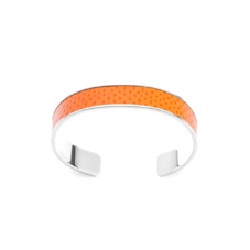 Cleopatra Skinny Cuff Bracelet in Orange Lizard