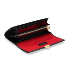 Mayfair Purse in Deep Shine Black Croc
