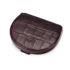 Horseshoe Coin Holder in Deep Shine Amazon Brown Croc