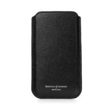 iPhone 6 Plus Leather Sleeve in Black Saffiano