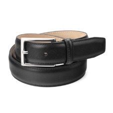 Men's Borough Belt in Black Saffiano