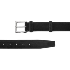 Men's Chelsea Suede Belt in Black Suede