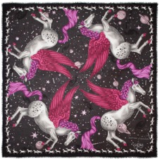 Pegasus Cashmere Blend Scarf in Fuchsia