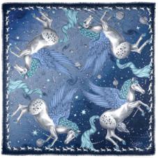 Pegasus Cashmere Blend Scarf in Blue