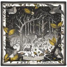 Robin Cashmere Blend Scarf in Black & Gold
