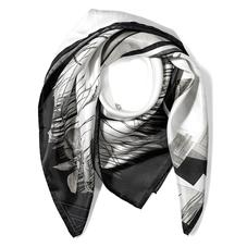 Owl in the City Silk Scarf in Monochrome