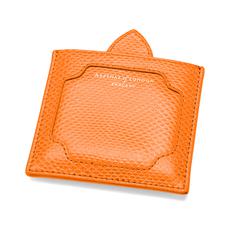 Marylebone Compact Mirror in Orange Lizard