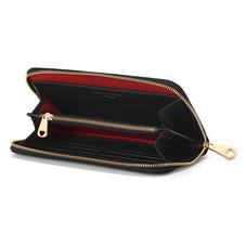 Marylebone Purse in Black Pebble & Smooth Black