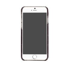 iPhone 6 Leather Cover in Deep Shine Amazon Brown Croc & Black Suede