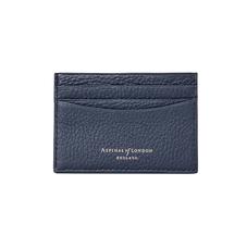 Slim Credit Card Case in Navy Pebble