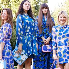 Beautiful Soul Soho Clutch in Smooth Misty Blue & Blossom Print