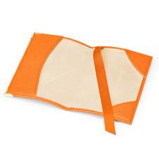 Passport Cover in Orange Lizard & Cream Suede